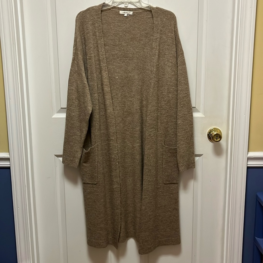 Ladies Long Cardigan Sweater, Size S